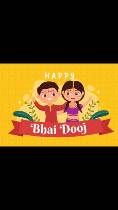 Happy Bhai Dooj Boy And Girl GIF