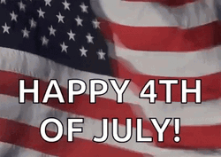Happy Birthday America 4Th Of July Waving Flag GIF