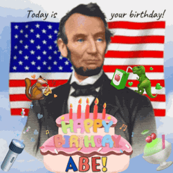 Happy Birthday America Abraham Lincoln GIF