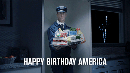 Happy Birthday America Basket Of Goodies GIF