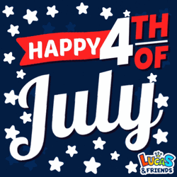 Happy Birthday America Flashing Stars Design GIF