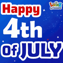 Happy Birthday America Flickering Text Animation GIF