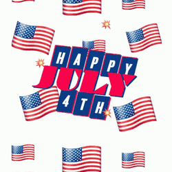 Happy Birthday America Raining Flags GIF