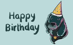 Happy Birthday Greedy Dog GIF | GIFDB.com