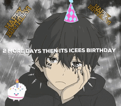 Happy Birthday Anime Emo Face Tattoo GIF
