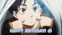 Happy Birthday Anime Eren Smile GIF