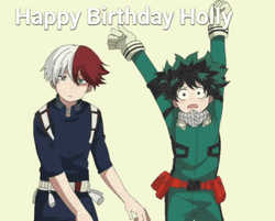 Happy Birthday Anime Holly Deku Shoto GIF