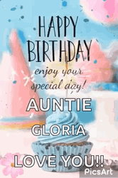 Happy Birthday Aunt Gloria Love You GIF
