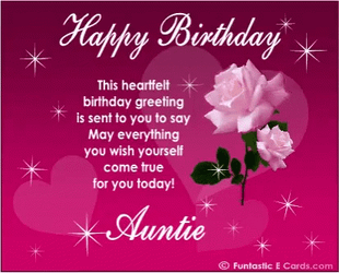 Happy Birthday Aunt Heartfelt Greeting GIF