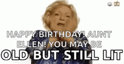 Happy Birthday Auntie Old Lady Dab Swag GIF