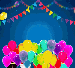 Happy Birthday Balloons And Cupcakes