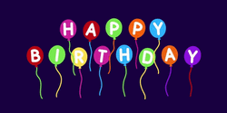 Happy Birthday Balloons Changing Colors GIF