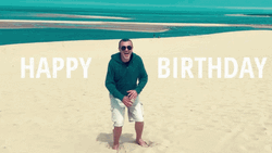 Happy Birthday Beach Happy Jumping GIF