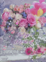 Happy Birthday Beautiful Bouquet Of Flowers GIF