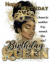 Happy Birthday Beautiful Glistening Queen GIF