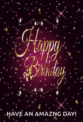 Happy Birthday Beautiful Glittery Design  GIF