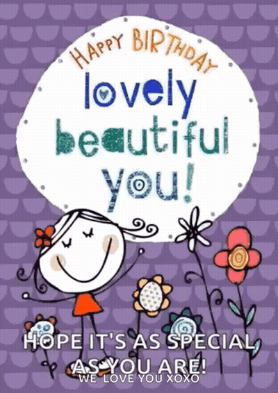 Happy Birthday Beautiful Love You Xoxo GIF