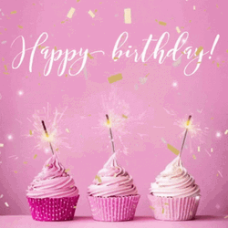Happy Birthday Beautiful Pink Confetti GIF