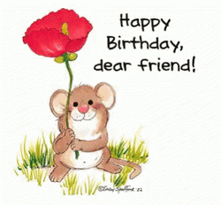 Happy Birthday Bestfriend Cute Rat GIF