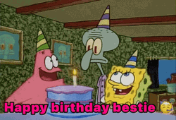 Happy Birthday Bestfriend SpongeBob And Patrick GIF