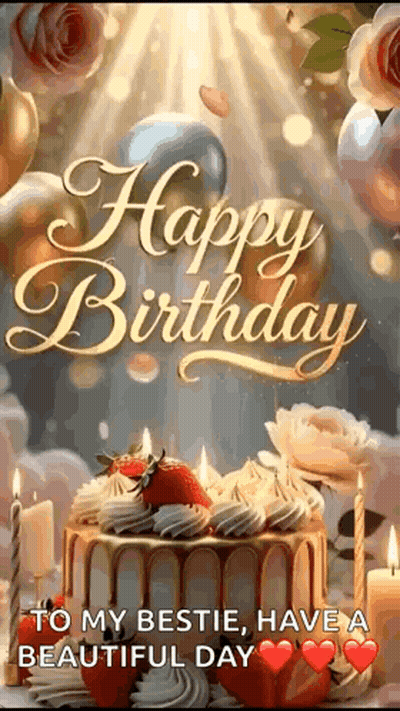 Happy Birthday Bestie Have A Beautiful Day GIF