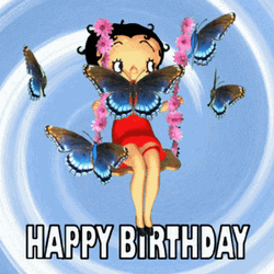 Happy Birthday Betty Boop Butterflies