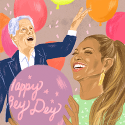 Happy Birthday Bill Clinton Balloons GIF