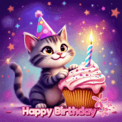 Happy Birthday Birthday Cat GIF