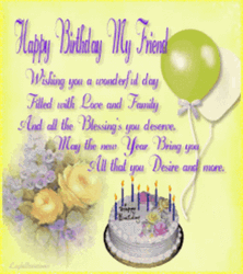 Happy Birthday Blessings Greetings GIF