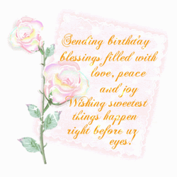 Happy Birthday Blessings Letter And Rose GIF