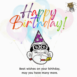 Happy Birthday Blessings Monkey Party GIF