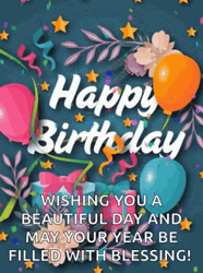 Happy Birthday Blissful Wishes GIF