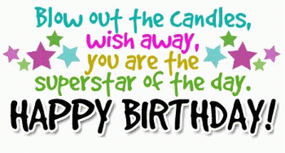 Happy Birthday Blow Out Candles Wish Away Superstar Card GIF