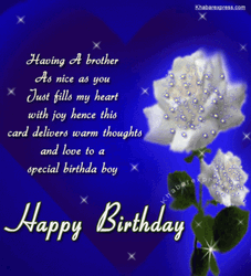 Happy Birthday Bro Heartful Message GIF