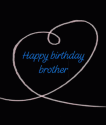 Happy Birthday Bro Inside Heart Shape GIF