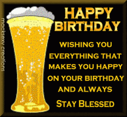 Happy Birthday Bro With A Beer GIF