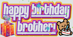 Happy Birthday Bro With Bear Carrying Cake GIF
