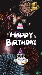 Happy Birthday Bro With Fireworks GIF