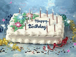 Happy Birthday Bro With White Cake GIF