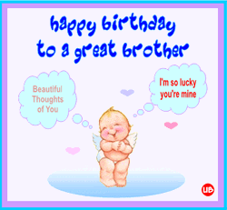 Happy Birthday Brother Funny Great Thoughts GIF