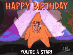 Happy Birthday Brother Funny Starfish Dance GIF