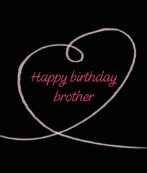 Happy Birthday Brother Heart GIF