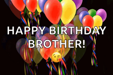 Happy Birthday Brother In Law Balloons Rising Up GIF