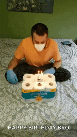 Happy Birthday Brother In Law Man Blowing Candles GIF
