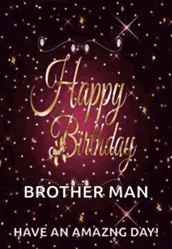 Happy Birthday Brother In Law Text With Sparkles GIF