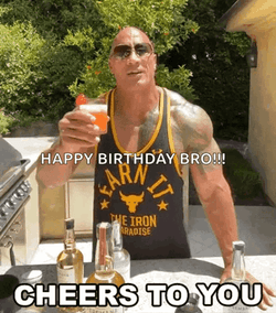 Happy Birthday Brother In Law The Rock Cheers GIF