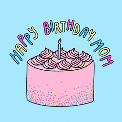 Happy Birthday Brother Pink Cake Meme GIF