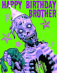 Happy Birthday Brother Skeleton GIF