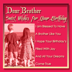 Happy Birthday Brother Sweet Wishes GIF