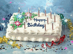 Happy Birthday Cake Candle Hearts
